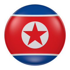 Silhouette of North Korea button