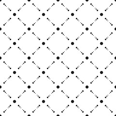Black and white ornament seamless vector pattern. Monochrome geometric abstract repeat background.