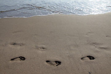 Footsteps on the sand