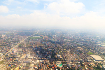 Beautiful Sky view through plane window