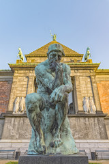 Fototapeta na wymiar Copenhagen Glyptotek Thinker Statue