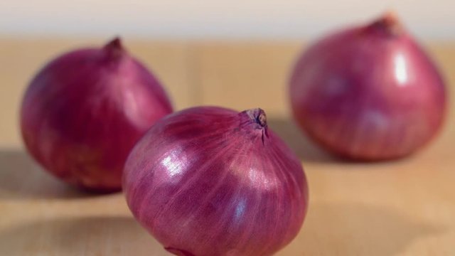 fresh shallots depth of field