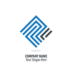 Initial Letter P R Maze Concept Design Logo
