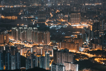 Obraz premium Hong Kong cityscape at night
