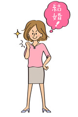 結婚を決意する女性