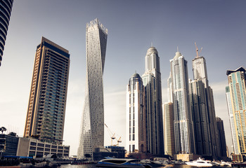 Fototapeta na wymiar Dubai Marina Skyline