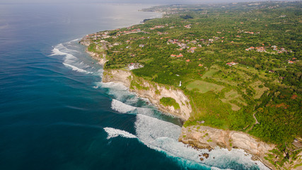 Indonesia, Bali, Uluwatu Cliff, aerial view 