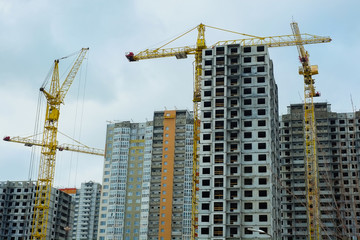 Fototapeta premium construction of a multistory building