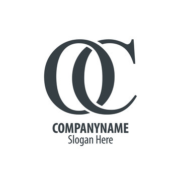 Initial Letter CO OC Isolated Design Logo