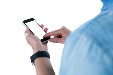 Man using mobile phone