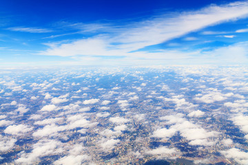 Beautiful Sky view through plane window