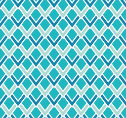 Geometric seamless background with blue rhombs