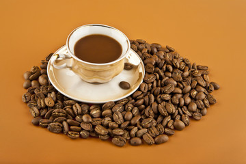 coffee Cup with coffee beans