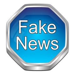 Fake News button - 3D illustration