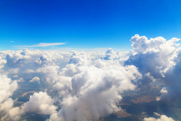 Beautiful Sky view through plane window