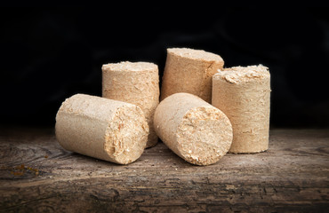 Briquettes for firing furnaces - obrazy, fototapety, plakaty