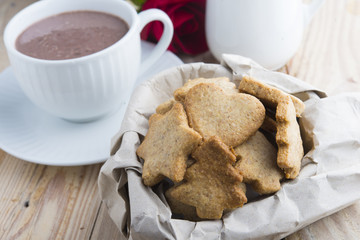 Chocolate with cookies for special day