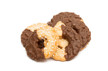 cookies with chocolate glaze