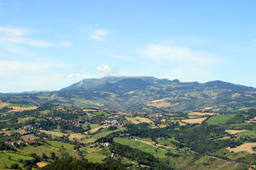 Obraz premium Apennine mountains San Marino Italy landscape