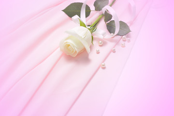 Obraz na płótnie Canvas White rose flower made with color filters