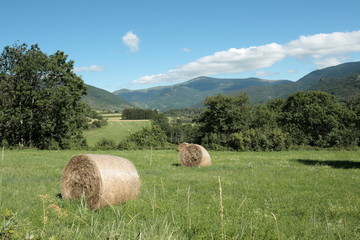 Meule de foin dans l'Aude, Pyrénées