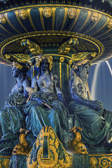 Fountain at Place de la Concorde in Paris France
