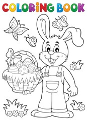 Livre de coloriage lapin de Pâques thème 7