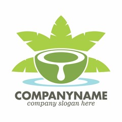Coconut logo icon vector template