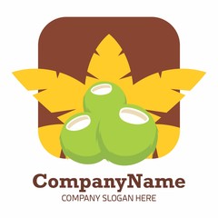 Coconut logo icon vector template