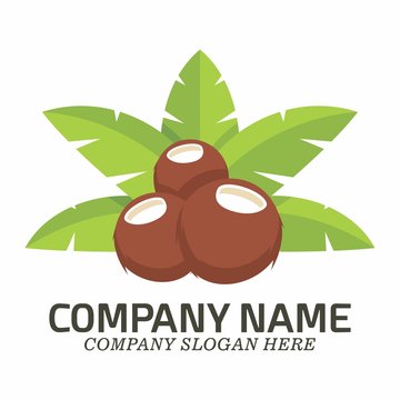 Coconut logo icon vector template