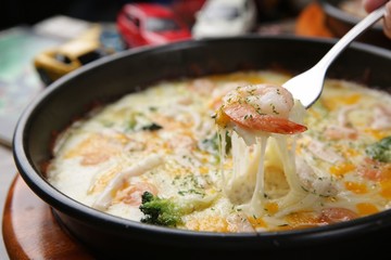 Pizza to eat with a spoon