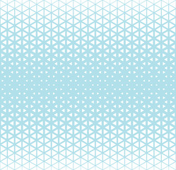 Abstract geometric blue deco art halftone hexagone and triangle print pattern