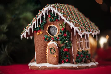 Foto op Canvas Christmas gingerbread house © Drobot Dean