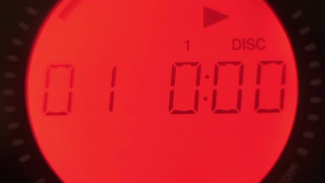 LCD screen of CD player