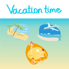 vacation icon set