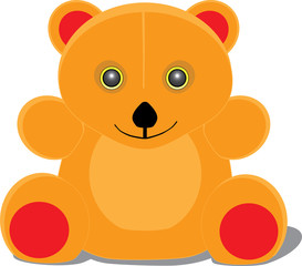 Fototapeta na wymiar Teddy orange bear