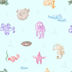 cartoon sea creatures