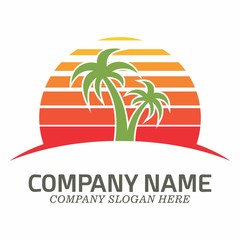 Coconut logo icon vector template