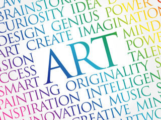 ART word cloud, creative business concept background