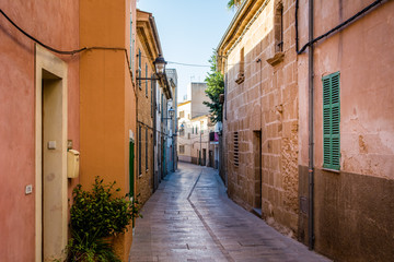 Naklejka na ściany i meble Majorca street in an old city