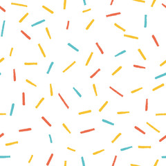 Seamless multicolored baby vector free hand doodle brush strokes texture, ink art.