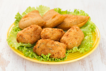 typical portuguese snack ricoes de carne