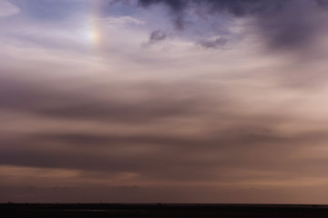 Strand von Amrum mit bewölktem Himmel