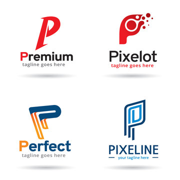 Letter P Pack Logo Template Design Vector