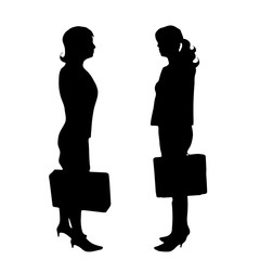 Vector silhouette of businesswoman.