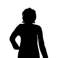 Vector silhouette of woman.