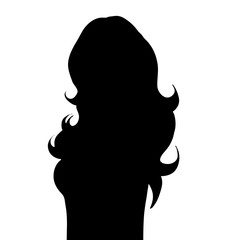Vector silhouette of woman.