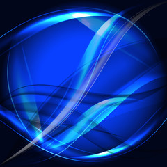 Blue Abstract Art Background. Vector Illustration.