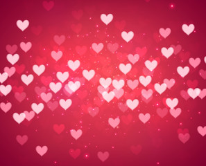 Fototapeta na wymiar Valentine's love background with hearts.
