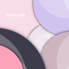 Vector material design background. Abstract creative concept layout template. For web and mobile app, paper art illustration, style blank, poster, booklet. Motion wallpaper element. Flat ui.